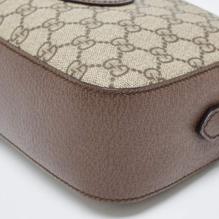 Pre Owned Gucci Brown/Beige GG Supreme Canvas Neo Vintage Messenger Bag