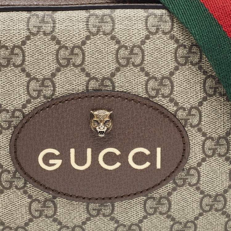 Pre Owned Gucci Brown/Beige GG Supreme Canvas Neo Vintage Messenger Bag
