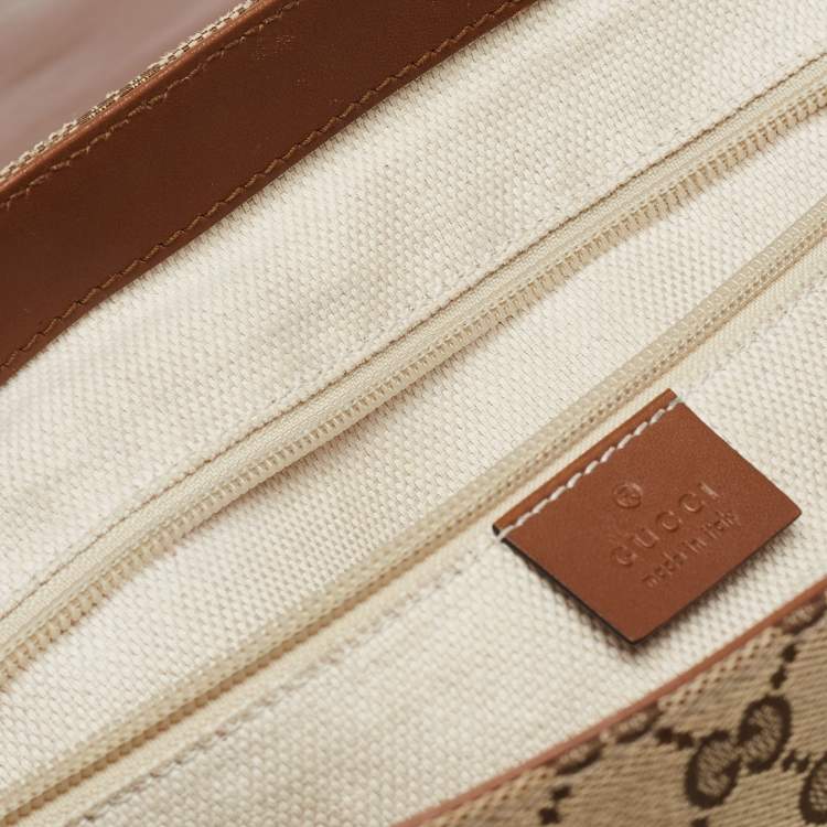 مملوكة مسبقًا Gucci Brown/Beige GG Canvas and Leather Messenger Bag