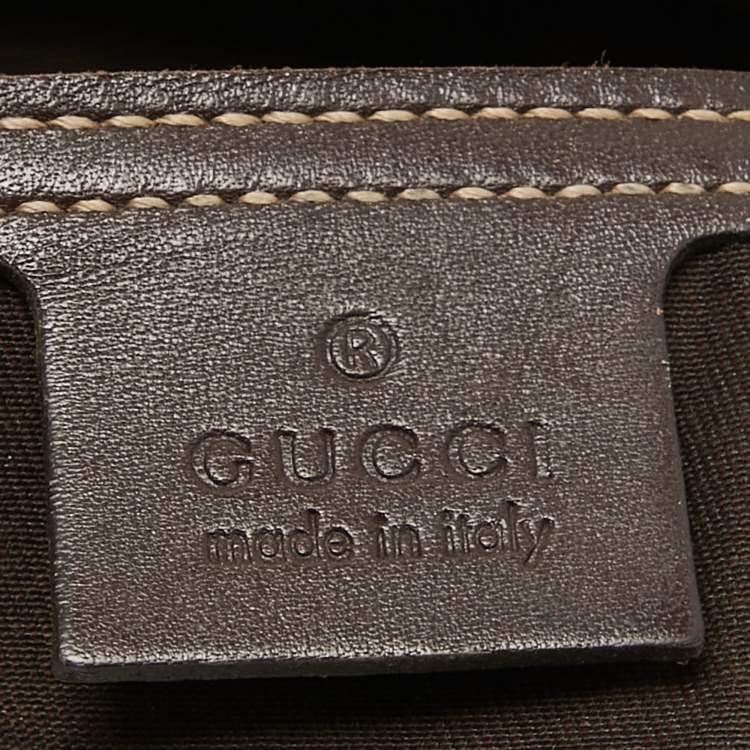 Pre Owned Gucci Brown/Beige GG Supreme Canvas and Leather Web Messenger Bag