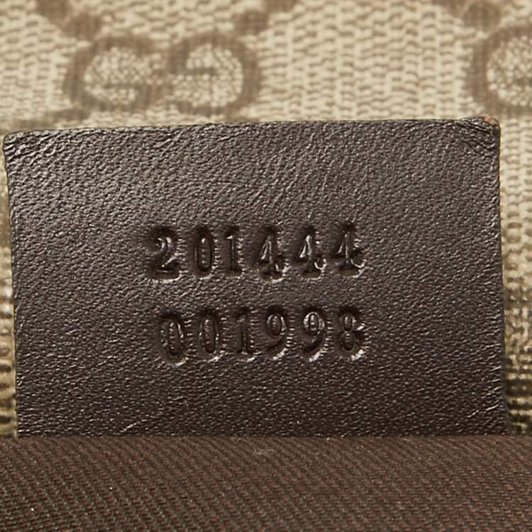 Pre Owned Gucci Brown/Beige GG Supreme Canvas and Leather Web Messenger Bag