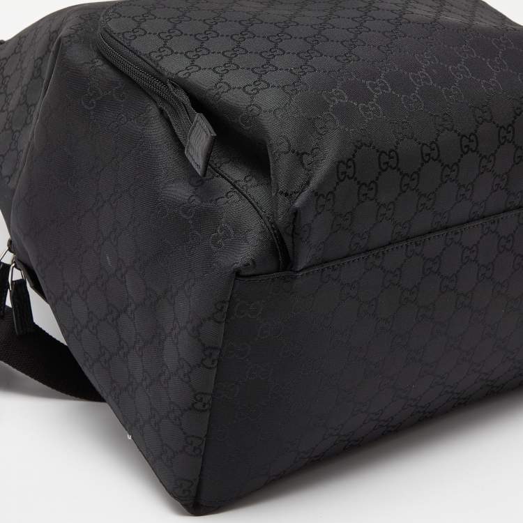 Pre Owned Gucci Black GG Nylon Backpack