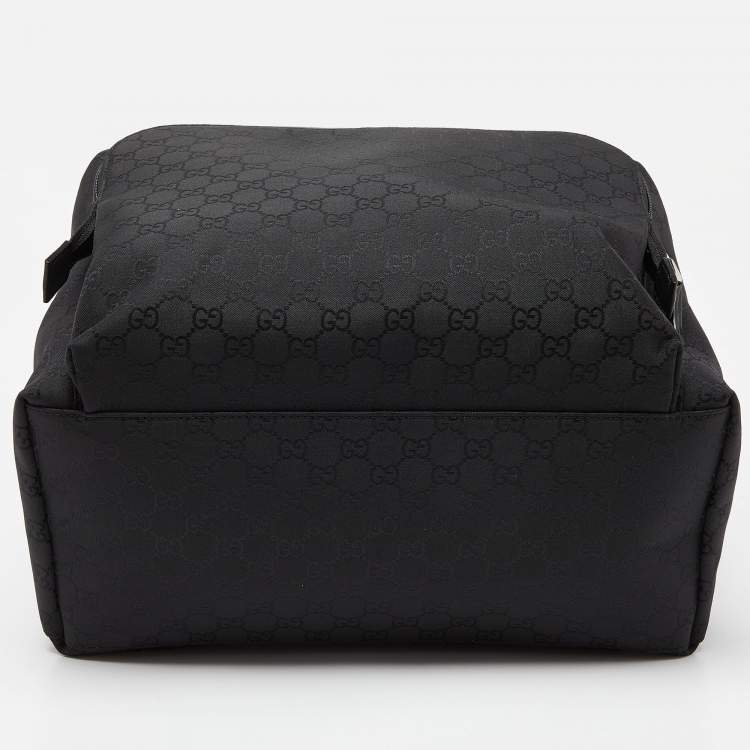 Pre Owned Gucci Black GG Nylon Backpack