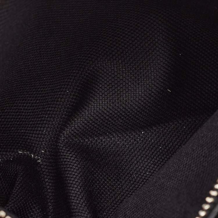 Pre Owned Gucci Black GG Supreme Canvas and Leather Belt Bag