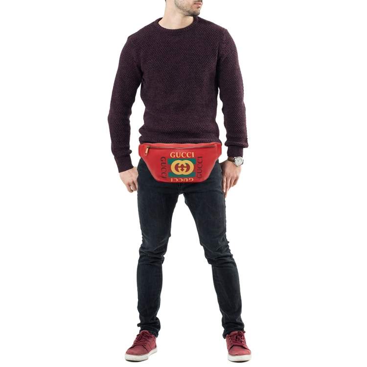 Red gucci fanny pack online