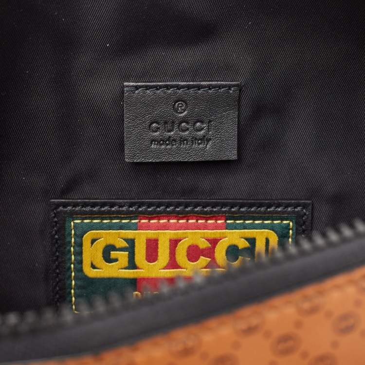 مملوكة مسبقًا Gucci X Dapper Dan Brown Micro GG Leather Logo Belt Bag