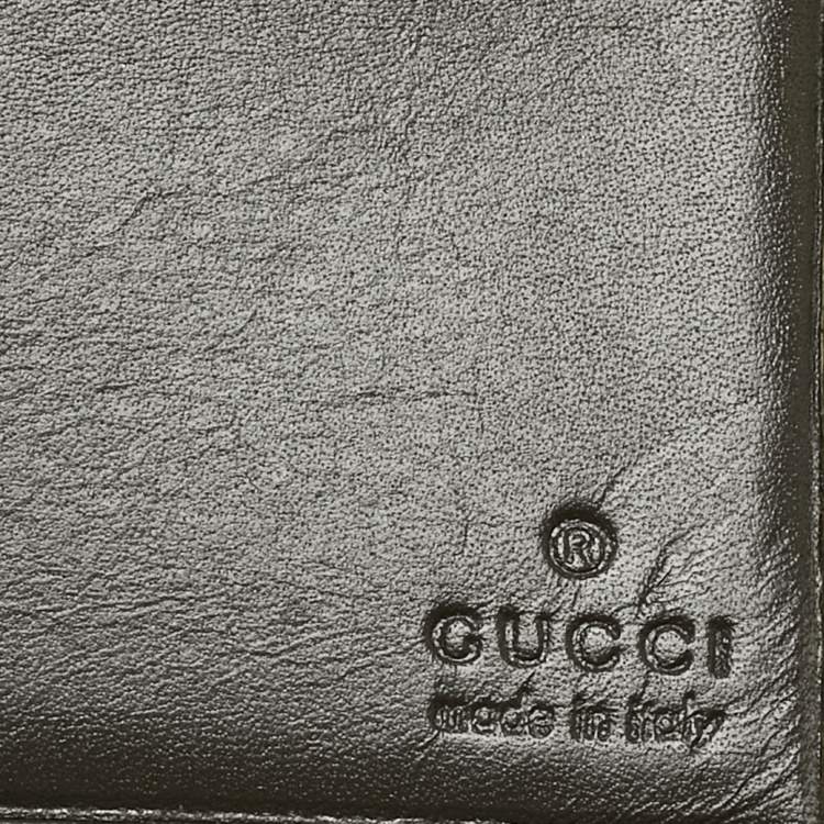 Pre Owned Gucci Military Green GG Imprime Canvas Bifold Wallet