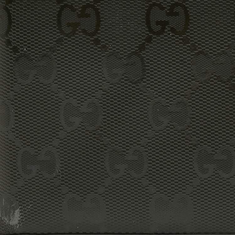 Pre Owned Gucci Military Green GG Imprime Canvas Bifold Wallet
