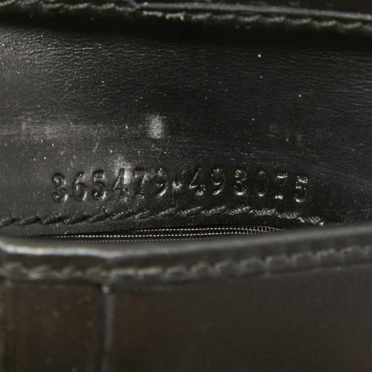 Pre Owned Gucci Black Guccissima Leather Interlocking G Bifold Wallet
