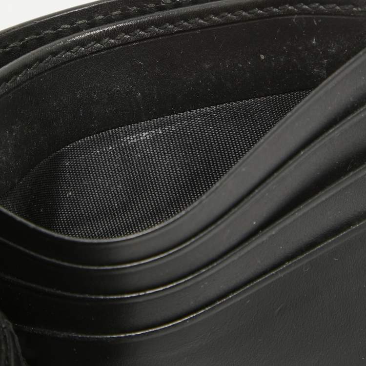Pre Owned Gucci Black Guccissima Leather Interlocking G Bifold Wallet