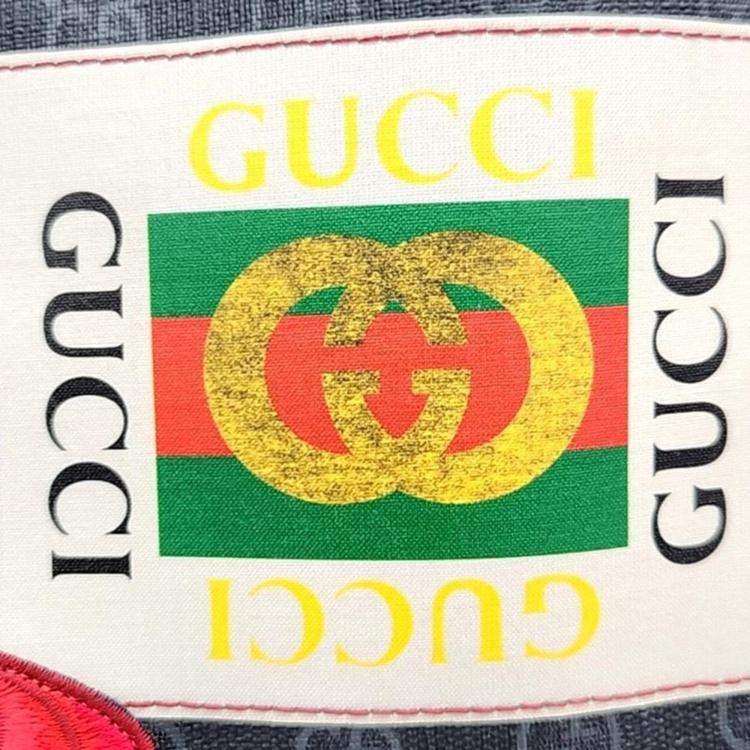 Pre Owned Gucci Soft GG Supreme Tote and Shoulder Bag (495559)