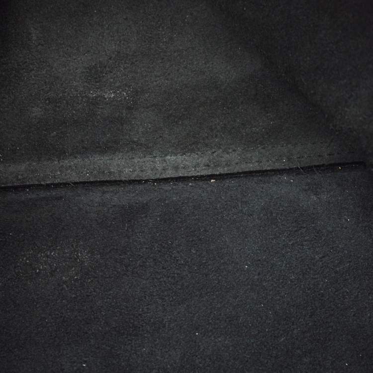 Pre Owned Gucci Black Logo Web Zip Pouch