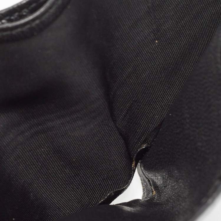 مملوكة مسبقًا Gucci Black Guccissima Leather Crest Bifold Wallet