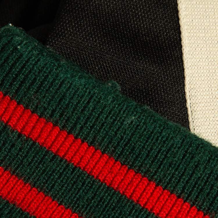 Pre Owned Gucci Black Jersey Logo Tape Joggers S