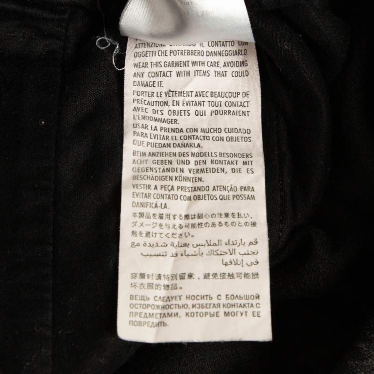 Pre Owned Gucci Black Jersey Logo Tape Joggers S