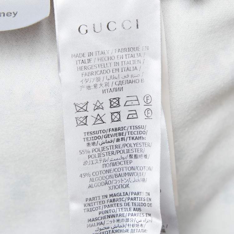 مملوكة مسبقًا Gucci Beige Micro GG & Mickey Mouse Print Jersey Sweatpants L