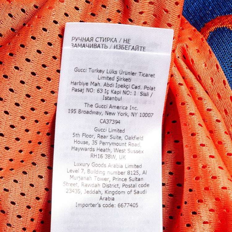 Pre Owned Gucci Blue Monogram Jacquard Jersey Zip-Up Hooded Jacket XL