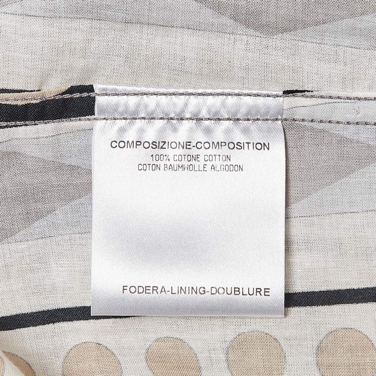 مملوكة مسبقًا Gucci Grey/Multicolor Printed Cotton Button Front Shirt L