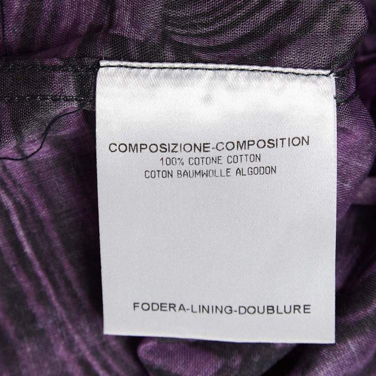 مملوكة مسبقًا Gucci Purple Abstract Print Cotton Fitted Shirt M