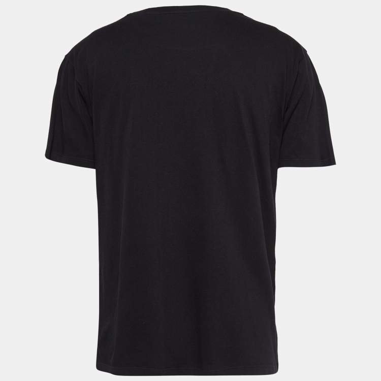 Pre Owned Gucci Black GG Print Jersey Crew Neck T-Shirt M