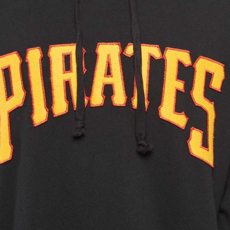 مملوكة مسبقًا Gucci Black Pittsburgh Pirates Patch Cotton Oversized Hoodie XXL