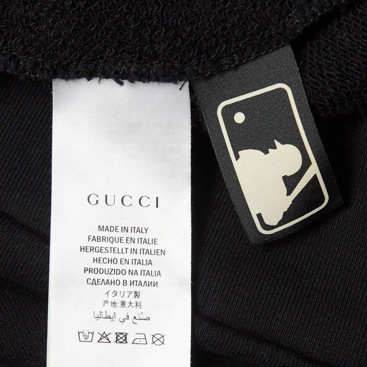 مملوكة مسبقًا Gucci Black Pittsburgh Pirates Patch Cotton Oversized Hoodie XXL