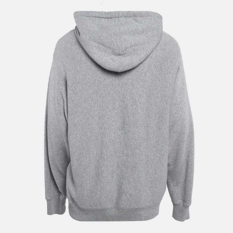 مملوكة مسبقًا Gucci X Disney Grey Mickey Mouse Print Cotton Knit Hoodie L