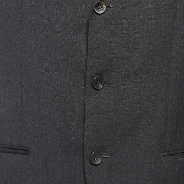 Pre Owned Gucci Black Wool Suit L