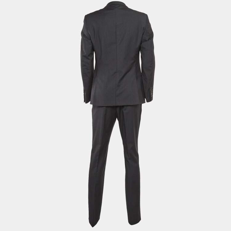 Pre Owned Gucci Black Wool Suit L