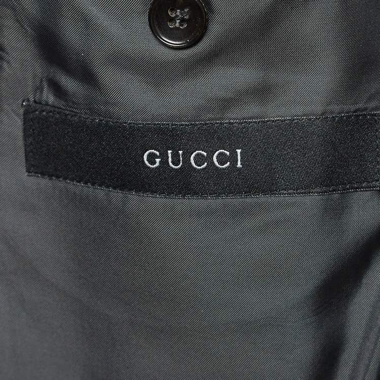 Pre Owned Gucci Black Wool Suit L