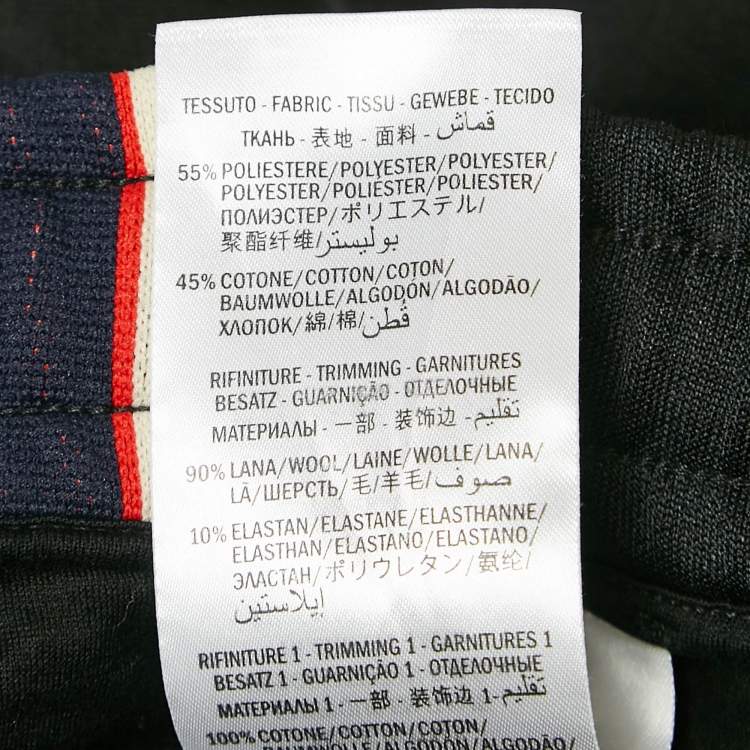 Pre Owned Gucci Black Web Detail Jersey Track Suit M/L
