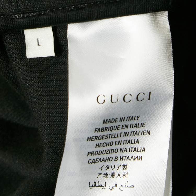 Pre Owned Gucci Black Web Detail Jersey Track Suit M/L