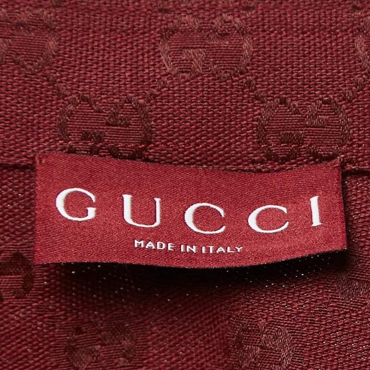 Pre Owned Gucci Red GG Canvas Oversized Shirt XS