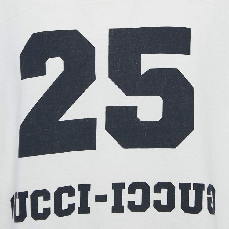 Pre Owned Gucci White 25 Eschatology 1921 Print Cotton T-Shirt XXL