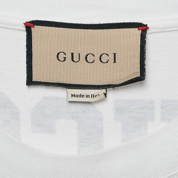 Pre Owned Gucci White 25 Eschatology 1921 Print Cotton T-Shirt XXL