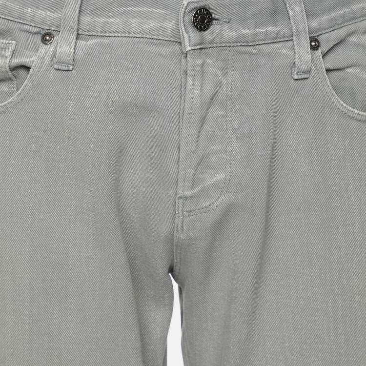 Pre Owned Gucci Grey Denim Regular Fit Jeans M