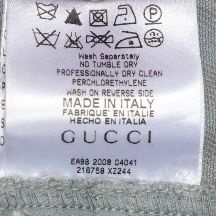 Pre Owned Gucci Grey Denim Regular Fit Jeans M