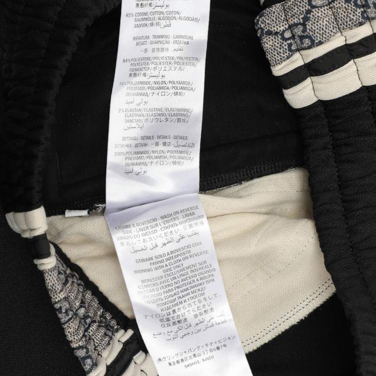 Pre Owned Gucci Black Nylon GG Striped Trouser XS