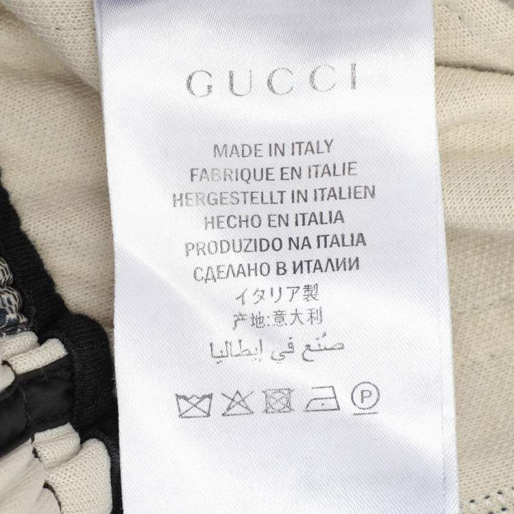 Pre Owned Gucci Black Nylon GG Striped Trouser XS