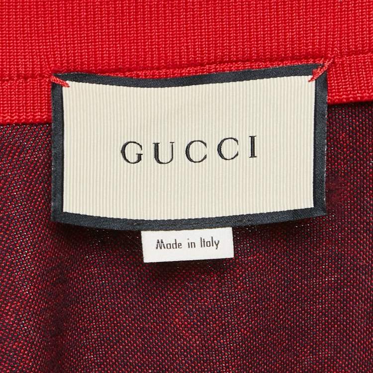 مملوكة مسبقًا Gucci Navy Blue GG Jacquard Cotton Knit Zip-Up Jacket S