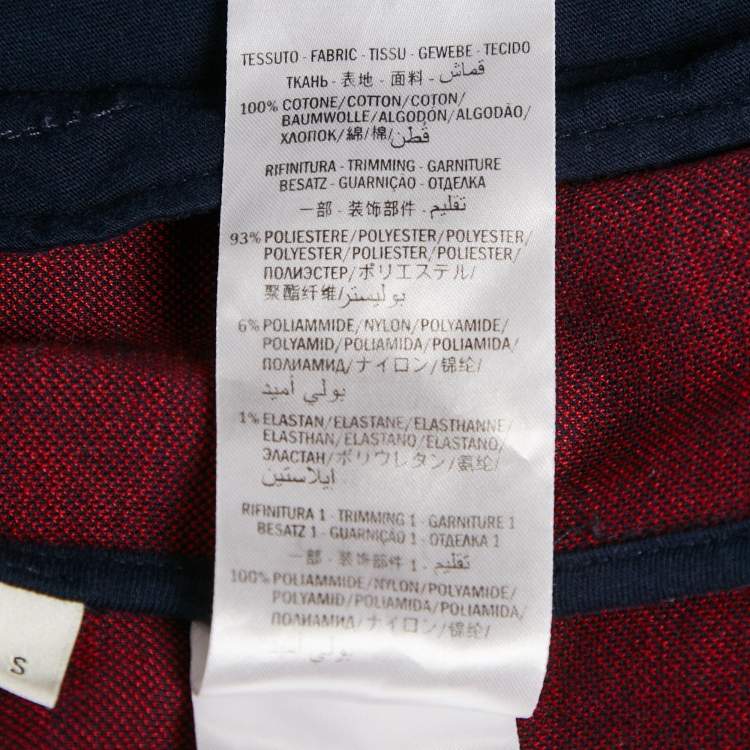 مملوكة مسبقًا Gucci Navy Blue GG Jacquard Cotton Knit Zip-Up Jacket S