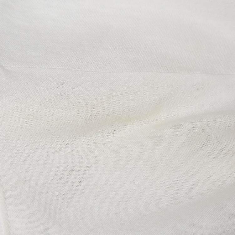 Pre Owned Gucci White Logo Print Cotton Round Neck T-Shirt XS