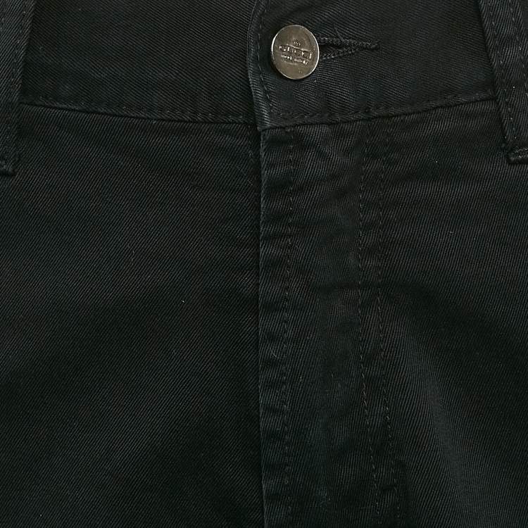 Pre Owned Gucci Vintage Black Denim Jeans M Waist 33"