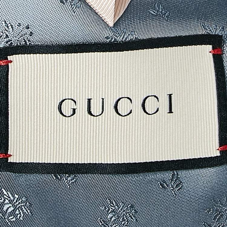 Pre Owned Gucci Navy Blue Stripe Wool Suit M