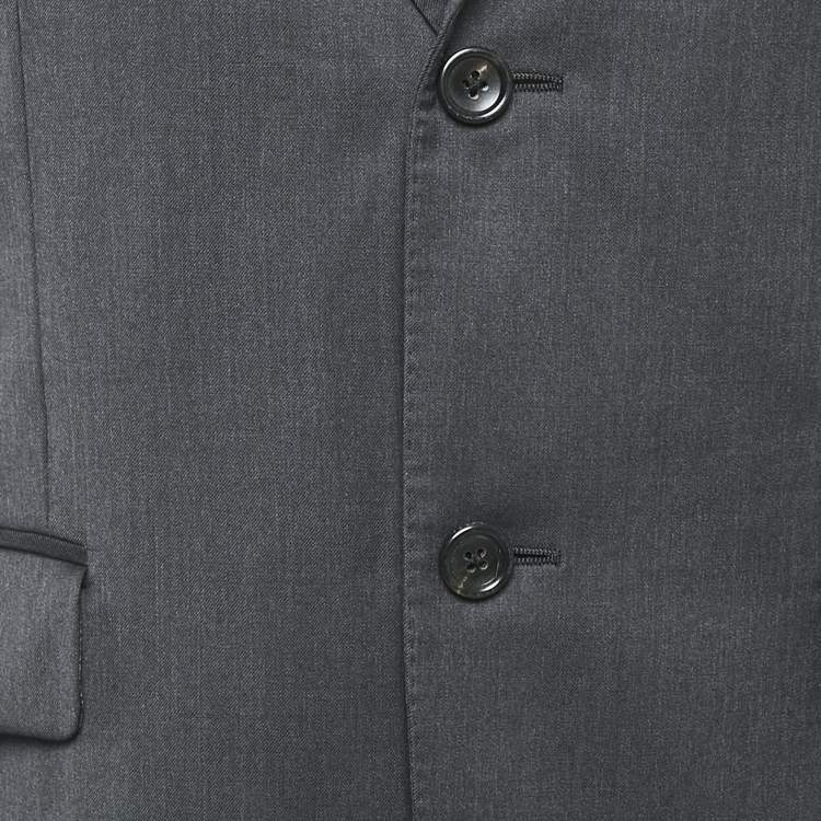 Pre Owned Gucci Grey Wool Tailored Single Breasted Blazer M