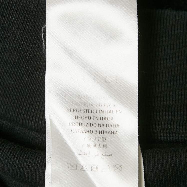Pre Owned Gucci X Dapper Dan Black Logo Print Cotton Knit Hoodie L