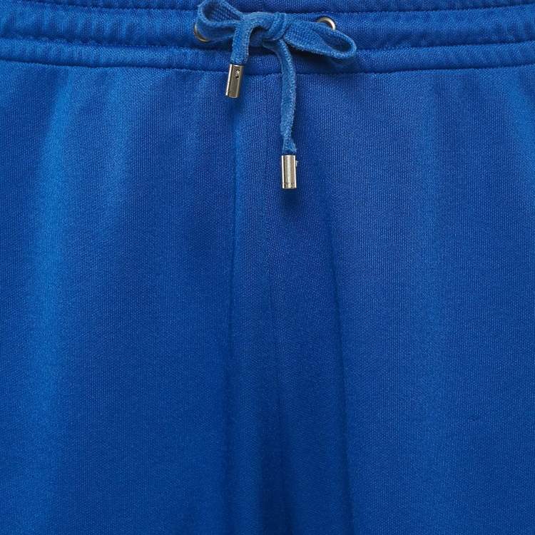 Pre Owned Gucci Blue Jersey Web Tape Trimmed Sweatpants XL