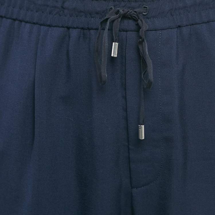 Pre Owned Gucci Navy Blue Wool Slack Pants XL