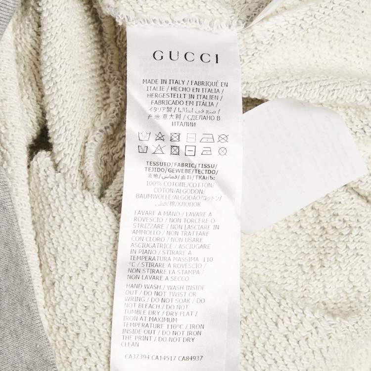 Pre Owned Gucci x Disney Grey Mickey Print Cotton Hooded Sweatshirt XS