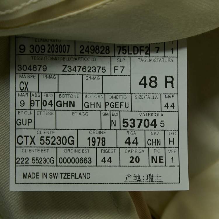 Pre Owned Gucci Beige Gabardine Regular Fit Trousers M
